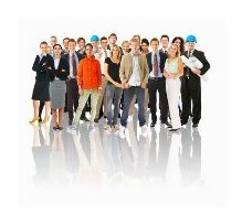 Photo of a large group of people representing different industries